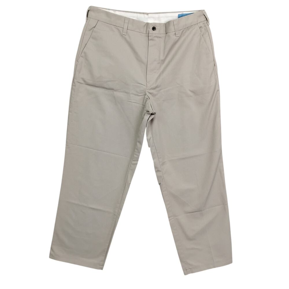 Cintas Comfrort Flex Chino Pants Size 34 Khaki Pockets and Zipper Closure